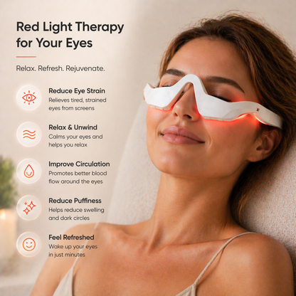 Dispositif de luminothérapie rouge Relievora pour les yeux
